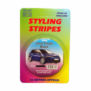 Auto Styling Stripes 3mm Single Black